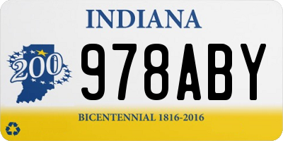 IN license plate 978ABY