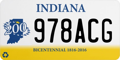 IN license plate 978ACG