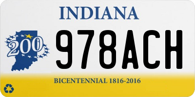 IN license plate 978ACH