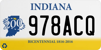 IN license plate 978ACQ