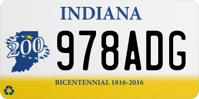 IN license plate 978ADG