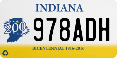 IN license plate 978ADH