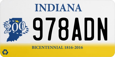 IN license plate 978ADN