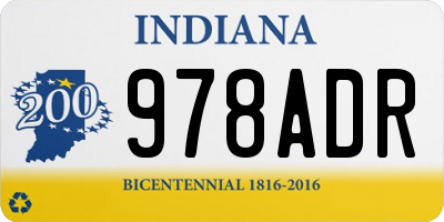 IN license plate 978ADR