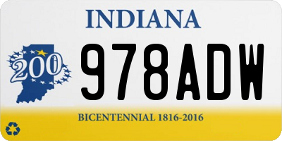 IN license plate 978ADW