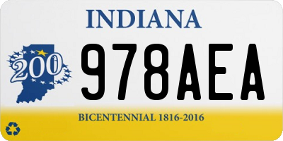 IN license plate 978AEA