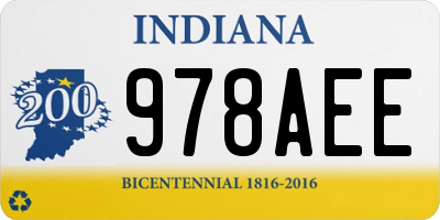 IN license plate 978AEE