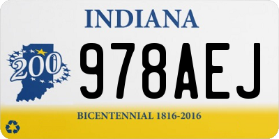 IN license plate 978AEJ