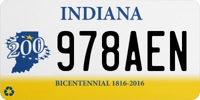 IN license plate 978AEN