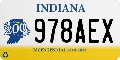 IN license plate 978AEX