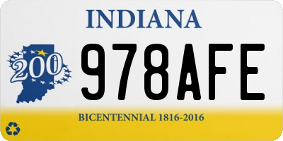 IN license plate 978AFE
