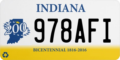 IN license plate 978AFI