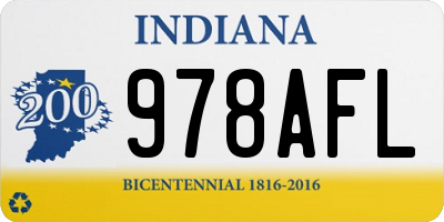 IN license plate 978AFL