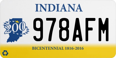 IN license plate 978AFM