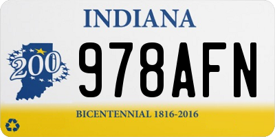 IN license plate 978AFN