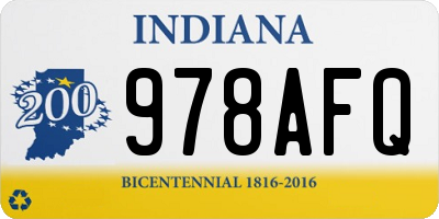 IN license plate 978AFQ