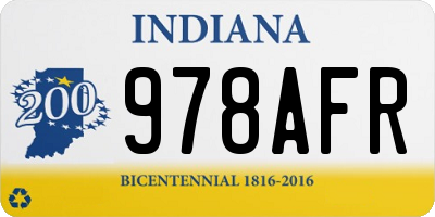 IN license plate 978AFR