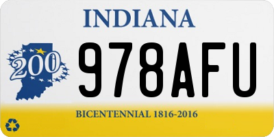 IN license plate 978AFU