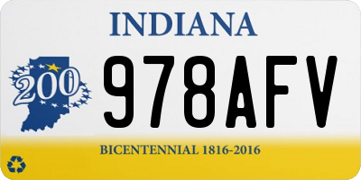 IN license plate 978AFV