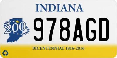IN license plate 978AGD