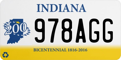 IN license plate 978AGG