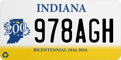 IN license plate 978AGH