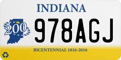 IN license plate 978AGJ
