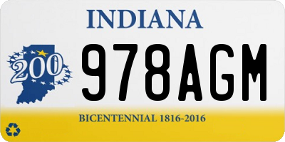 IN license plate 978AGM