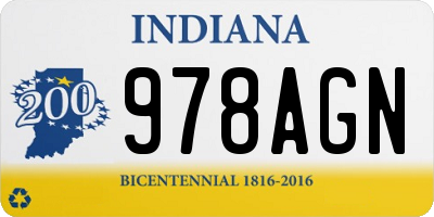 IN license plate 978AGN