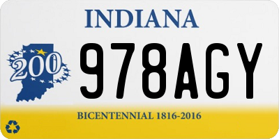 IN license plate 978AGY