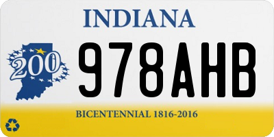 IN license plate 978AHB
