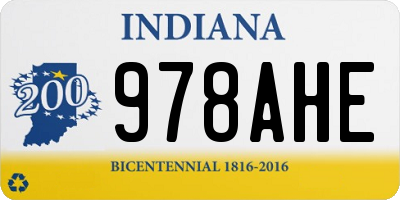 IN license plate 978AHE