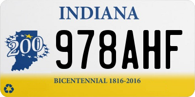 IN license plate 978AHF