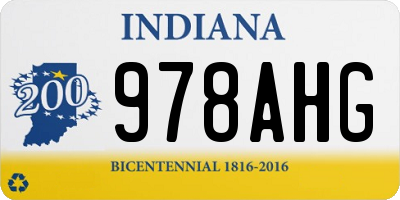 IN license plate 978AHG