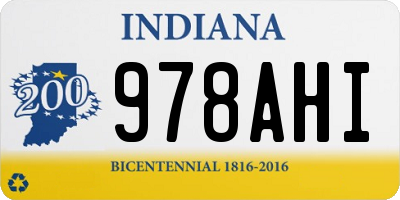IN license plate 978AHI