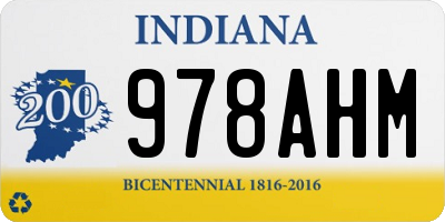 IN license plate 978AHM