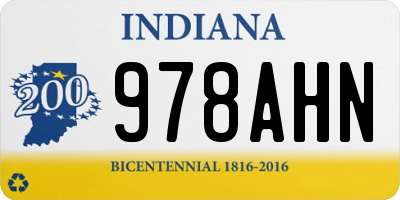 IN license plate 978AHN