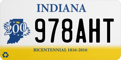 IN license plate 978AHT