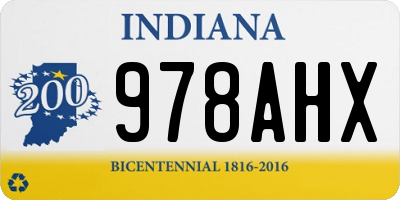 IN license plate 978AHX