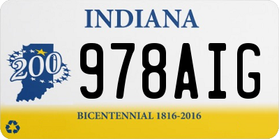 IN license plate 978AIG