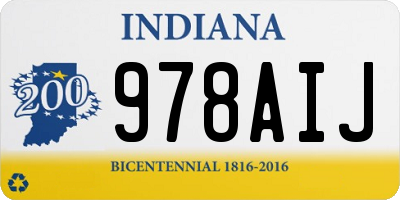 IN license plate 978AIJ