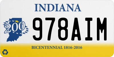 IN license plate 978AIM