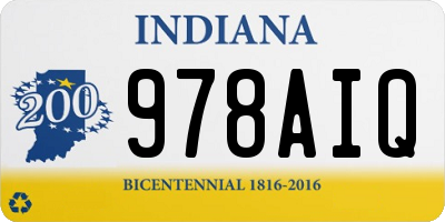 IN license plate 978AIQ