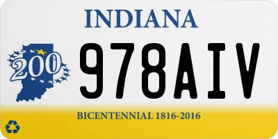 IN license plate 978AIV