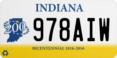 IN license plate 978AIW