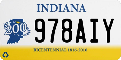 IN license plate 978AIY