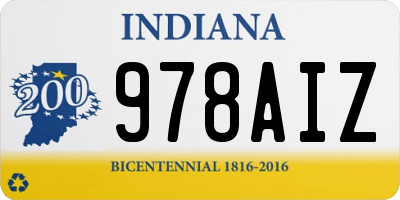IN license plate 978AIZ