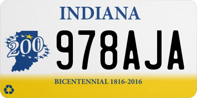 IN license plate 978AJA