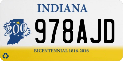 IN license plate 978AJD