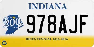 IN license plate 978AJF